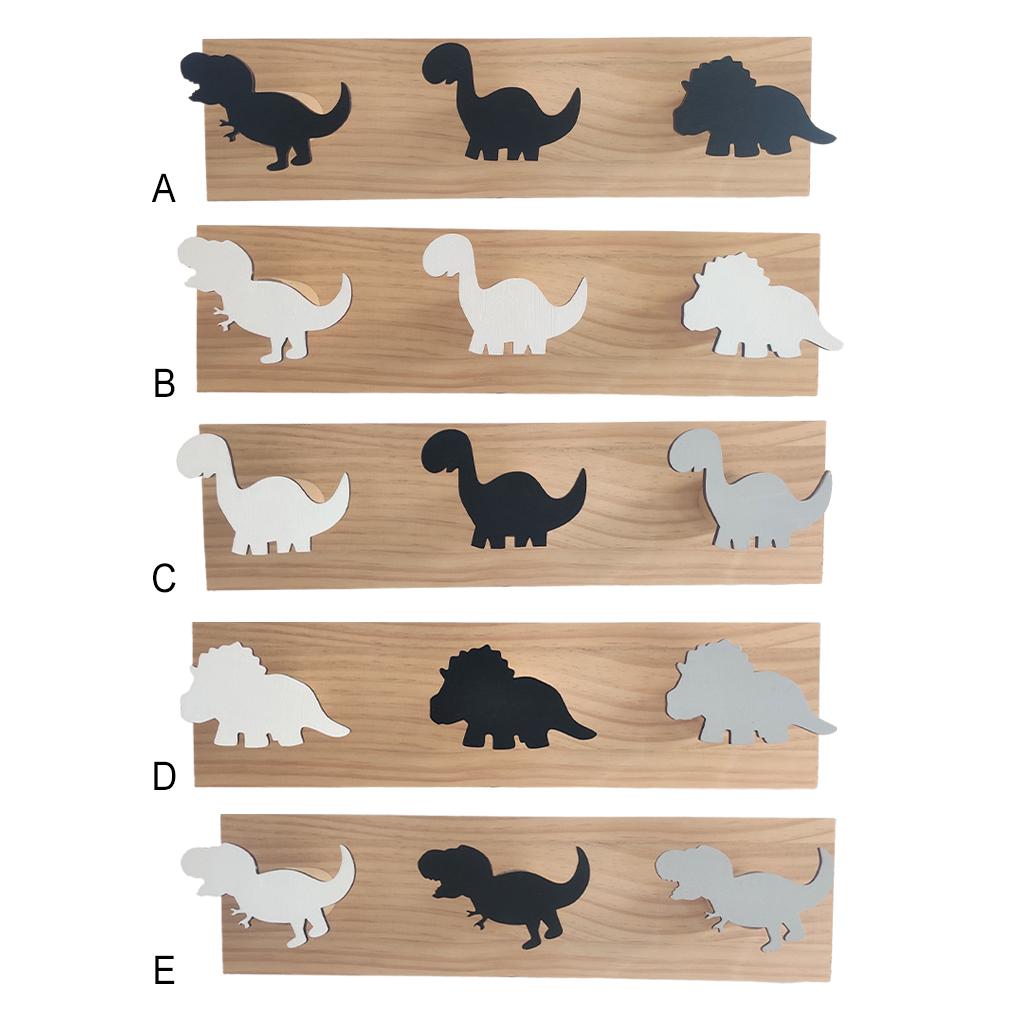 Dinosaur Coat Hooks Suitable For Any Decor Easy To Install Wood Decorative Animal Dinosaur Wall Hook