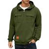 Spring and Autumn Men's Hoodie Zipper Multi Pocket Hoodie Sports and Leisure with Velvet
