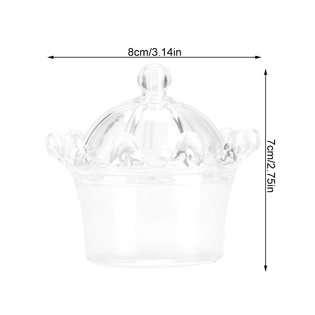 12Pcs Gift Bags Transparent Crown Plastic Box For Party Gift Chocolate Boxs;Pink: