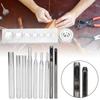 Conjunto de Ferramentas de Fixação Rápida Perfurador de Furos Aplicador de Botões Base 7 em 1 Kit de Ferramentas para Artesanato em Couro