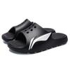 Li Ning Rubber Sole Slide Slippers Men's Black White ABTR005-2