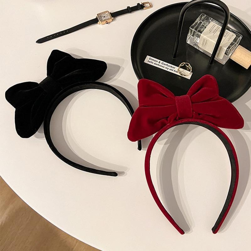 1pcs New Year's Big Red Three-dimensional Bow Headband Internet Famous Princess Cute Hair Clip Hair Pressure Headband