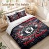Custom Name Bedding Set 3 PiecesManchester United Print Duvet Cover + 2 Pillowcases Soft Bed Decor