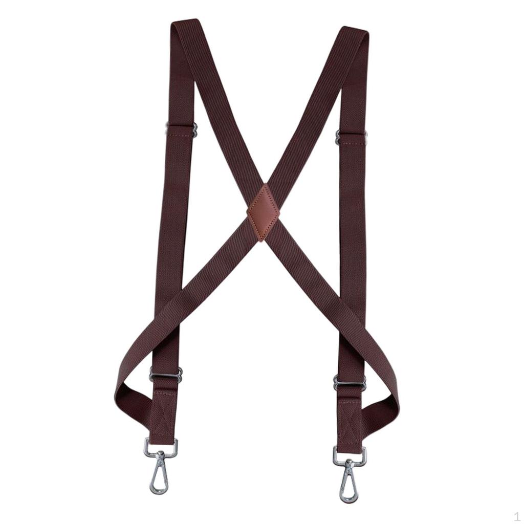 Men Women Suspender Heavy Duty Swivel Hooks Elastic X Type Unisex for Belt Loops Side Clip