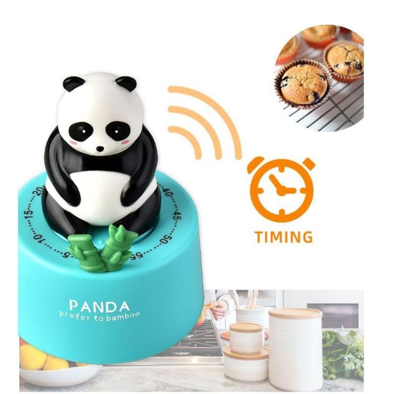 Household Kitchen Timer Cute Panda Cooking Baking Timers Mechanical Countdown Alarm Clock Time Management Tool Kitchen
