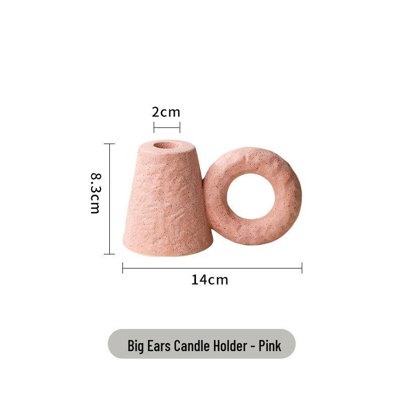 Retro Ceramic Candle Holder - Creative Candlestick for Home Decor, Desktop, and Soft Decoration in INS Style