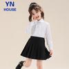 Girls' British Style Pleated School Uniform Skirt