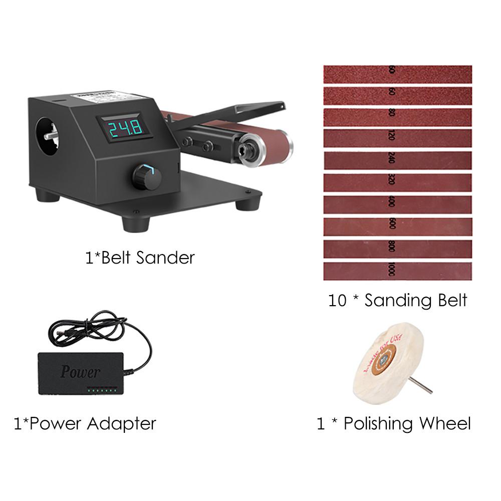 350W/250W Mini Belt Sander Portable Electric Sanding Polishing Grinding Machine Stepless Speed Multifunction Grinding Tool Set