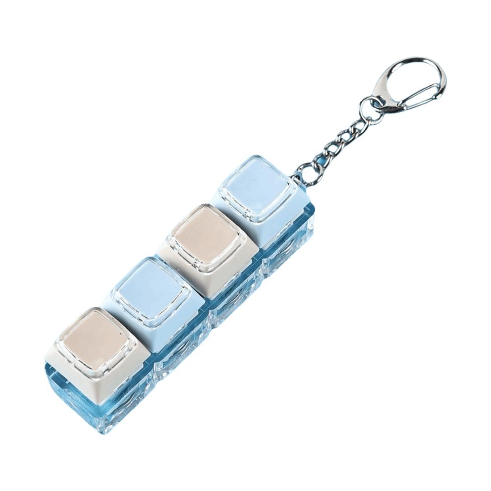 Bag Charms Keyboard Fidget Keychain Funny Pendant Fidget Clicker Toy Desktop Accessory