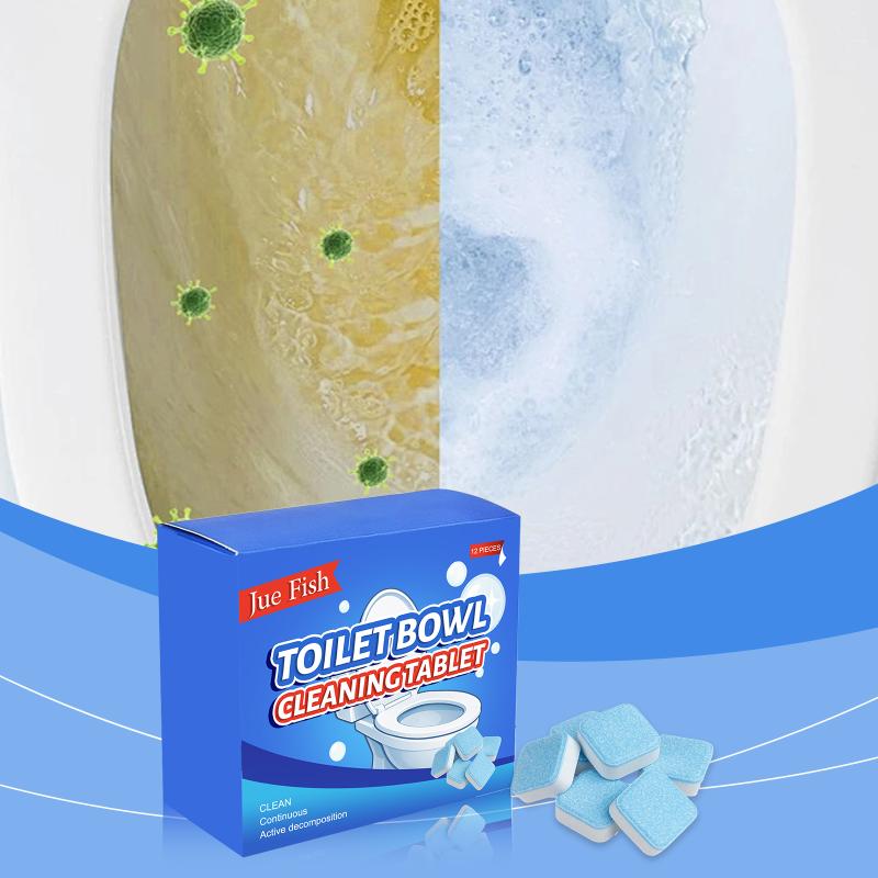 Effervescent Toilet Cleaning Tablets Fresh Scents Powerful Stain Remover For Family Bathroom Restrooms