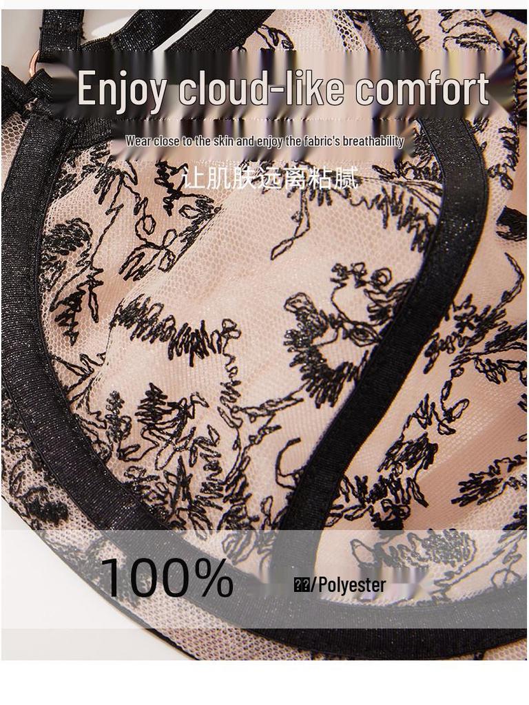 European-American Plus Size Lingerie Set: Anti-Sagging Push-Up, Full Cup Bra for a Slimmer Look