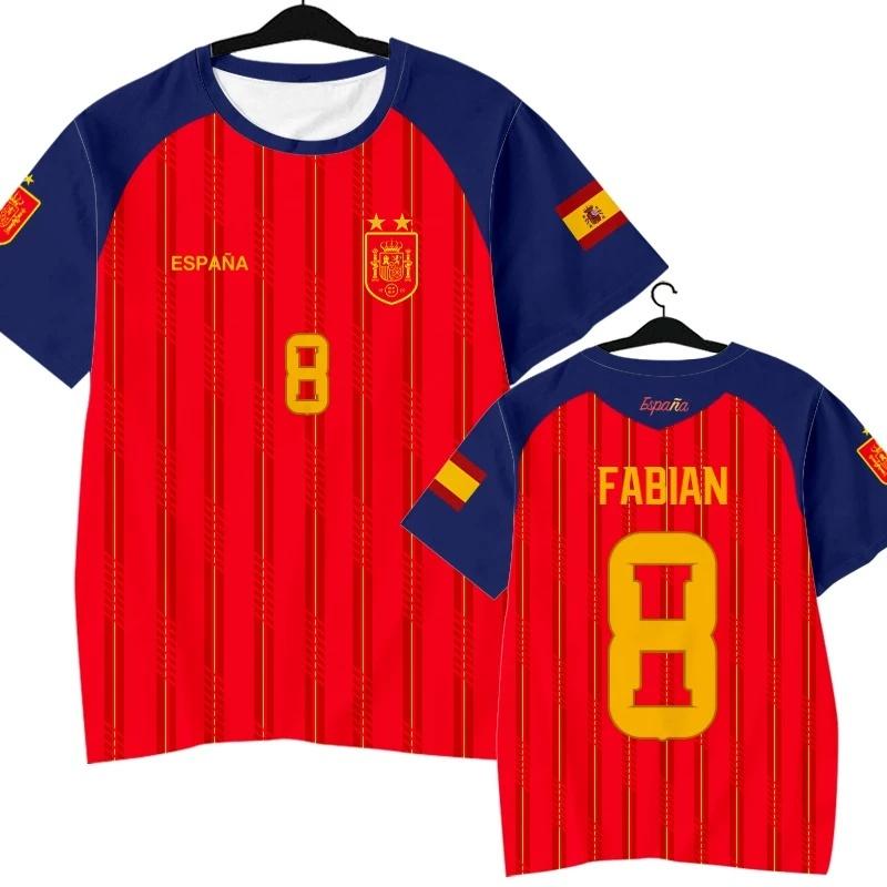 2026 Spanish Team Yamal Player Edition Football Shirt, Quick Drying Short Sleeved T-shirt, Family Kids Tees