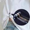 Magnetic Waistband Cincher Adjustable T-Shirt Hem Clip, Perfect Fit, Metal Snap Button, White/Gold/Black Available  3pcs