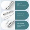 Stainless Steel Doctors Pen Light Portable with Steel Clip Nurse Pocket Flashlight Energy-saving Yellow/ White Light