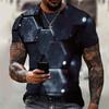 Short Sleeved Shirt with Round Neck and Loose Casual Fit, Trendy and Fashionable Men's T-shirt for Young People