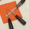 10Pcs Professional Leather Awl with Pointed Tip Wood Handle Sewing Awl Tool For Leather Craft Tailoring Hole Punching