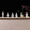 Yogapose Staty Staty Keramisk Prydnad Hem Abstrakt Figur Väggskåp Dekoration