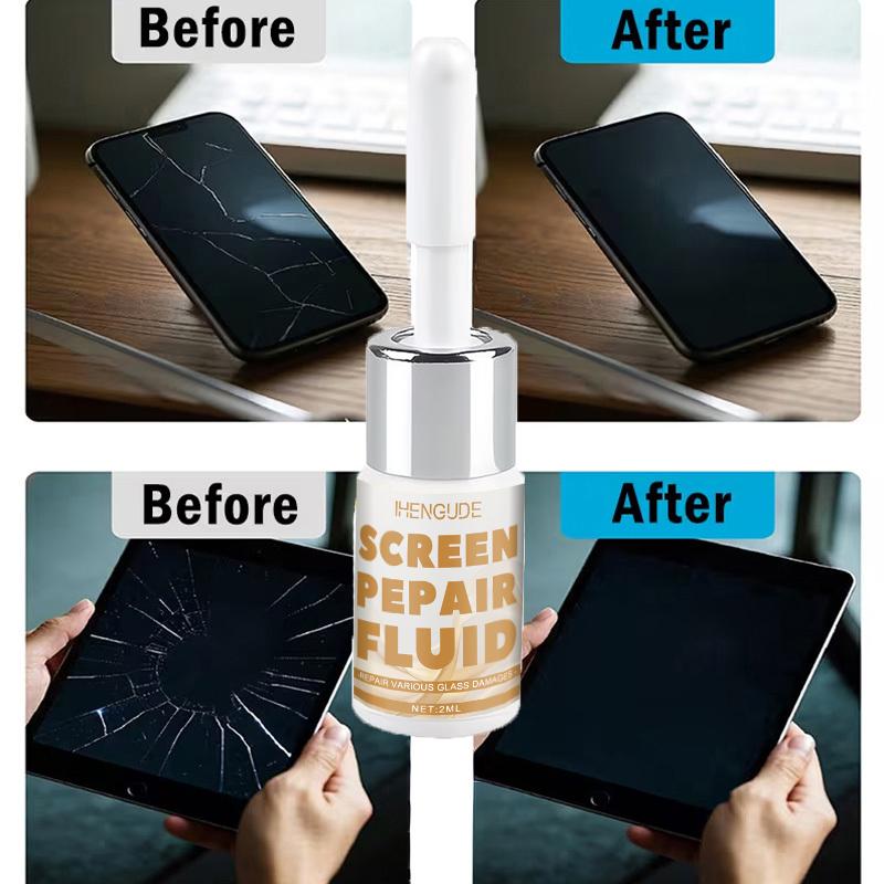 Mobile Phone Glass Repair Liquid (Specialized for Cracked Screens) - Instantly Rejuvenates the Screen, Comes with a Tool Kit - Strong Adhesive