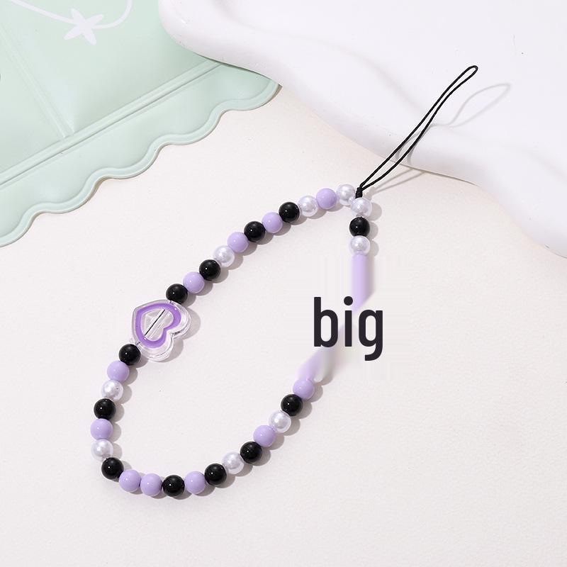 Colorful Bear Cartoon Phone Case Lanyard with Square Plaid Electroplating