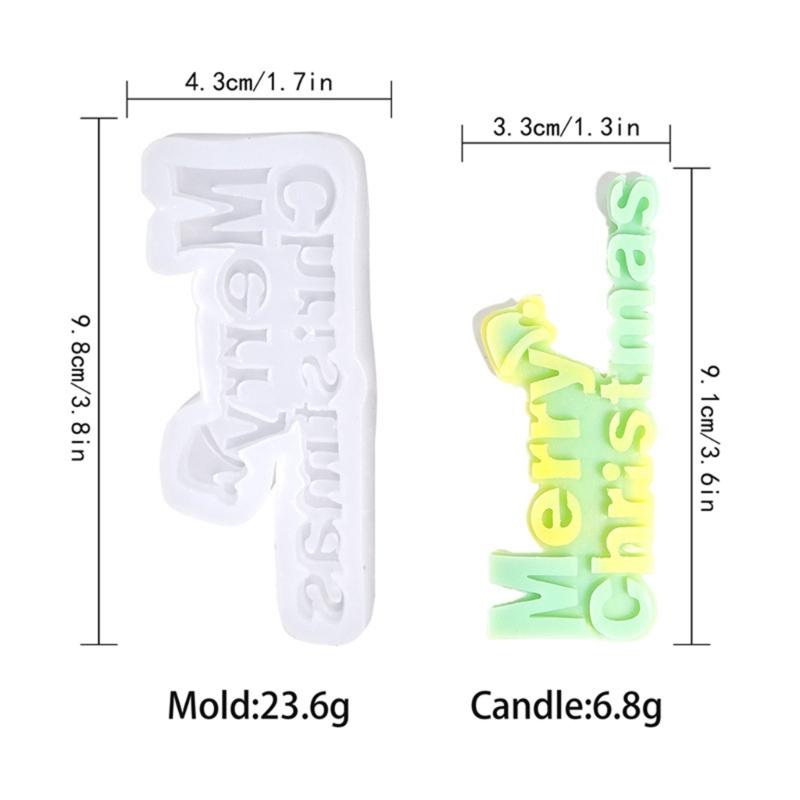 Merry Christmas Silicone Mold Heat Resistant Food Grade Silicone For Handmade Candle Chocolate Baking Holiday Decoration