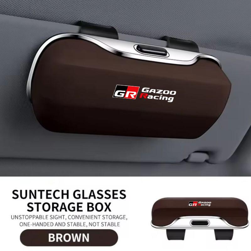 2026 New For Toyota For Toyota Rav4 Corolla Camry Aqua Yaris Cross Auris TRD Car Visor Sunglasses Glasses Case Glasses Holder Cl
