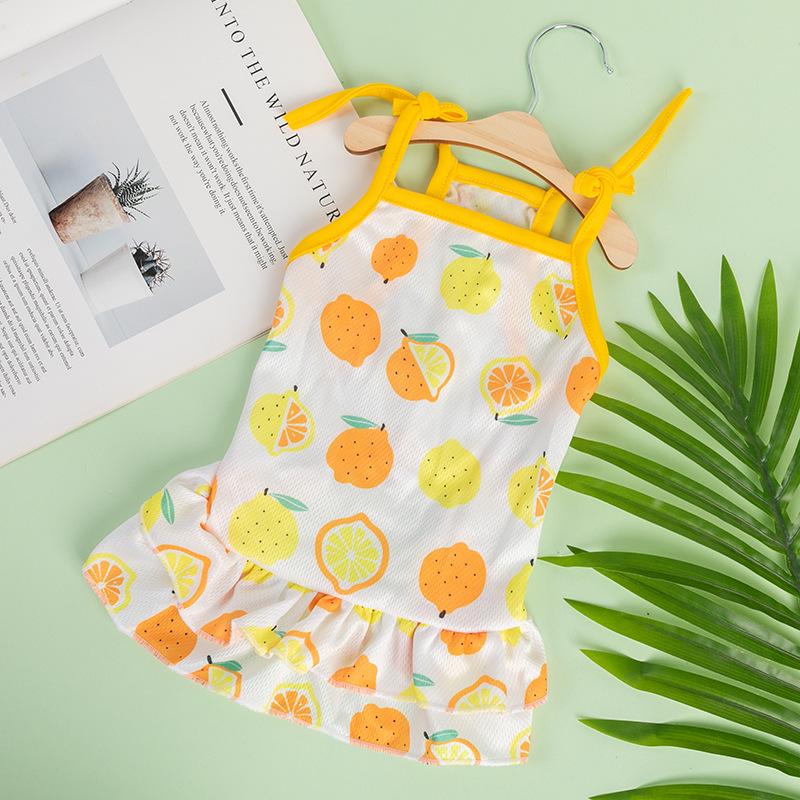 Spring/Summer Pet Suspender Dress for Dogs and Cats - Bichon & Teddy Print