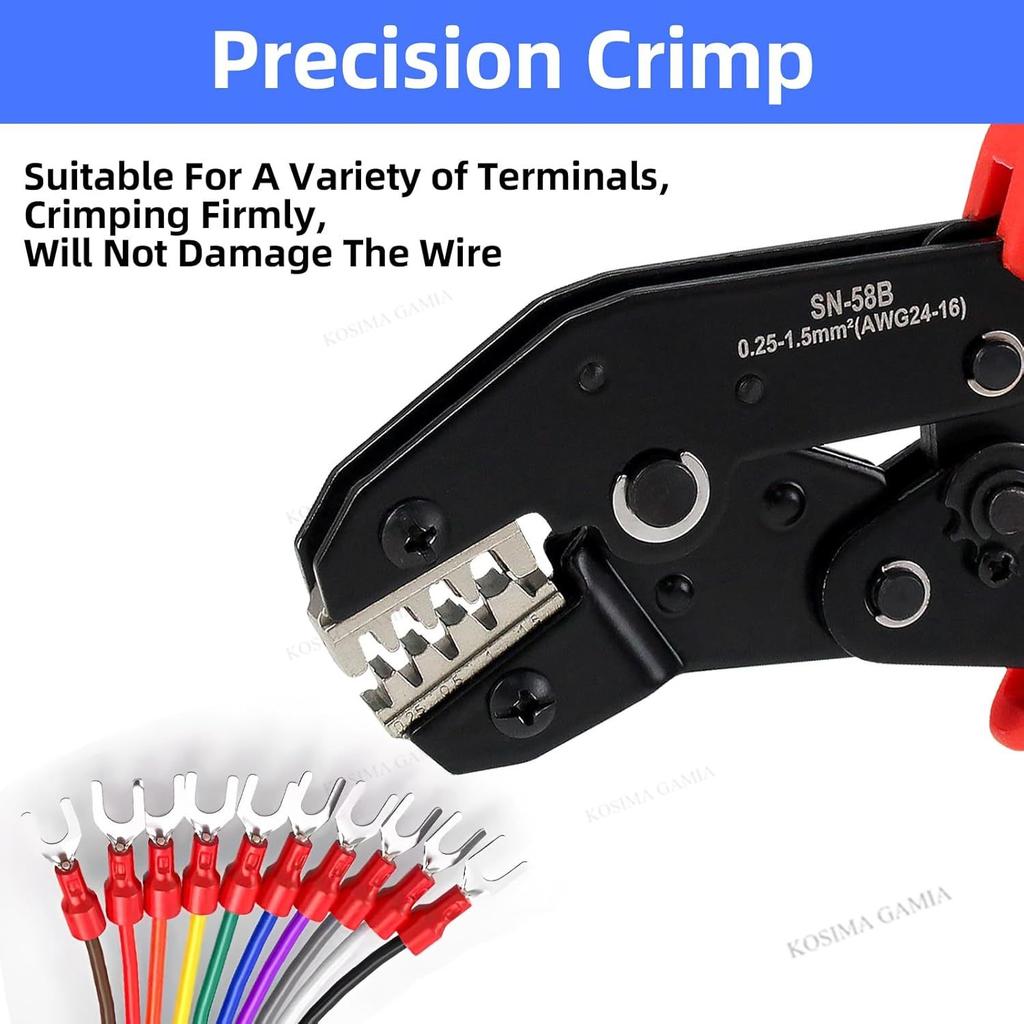 Terminals Crimp Pliers Interchangeable Dies Wire Crimper Crimping Tools Ratcheting SN-48B/SN-58B PH2.0 XH2.5 JST2.5 VH3.96