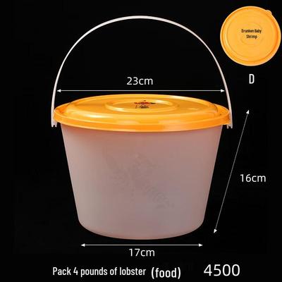 Disposable 4.5L Round Plastic Takeout Food Bucket