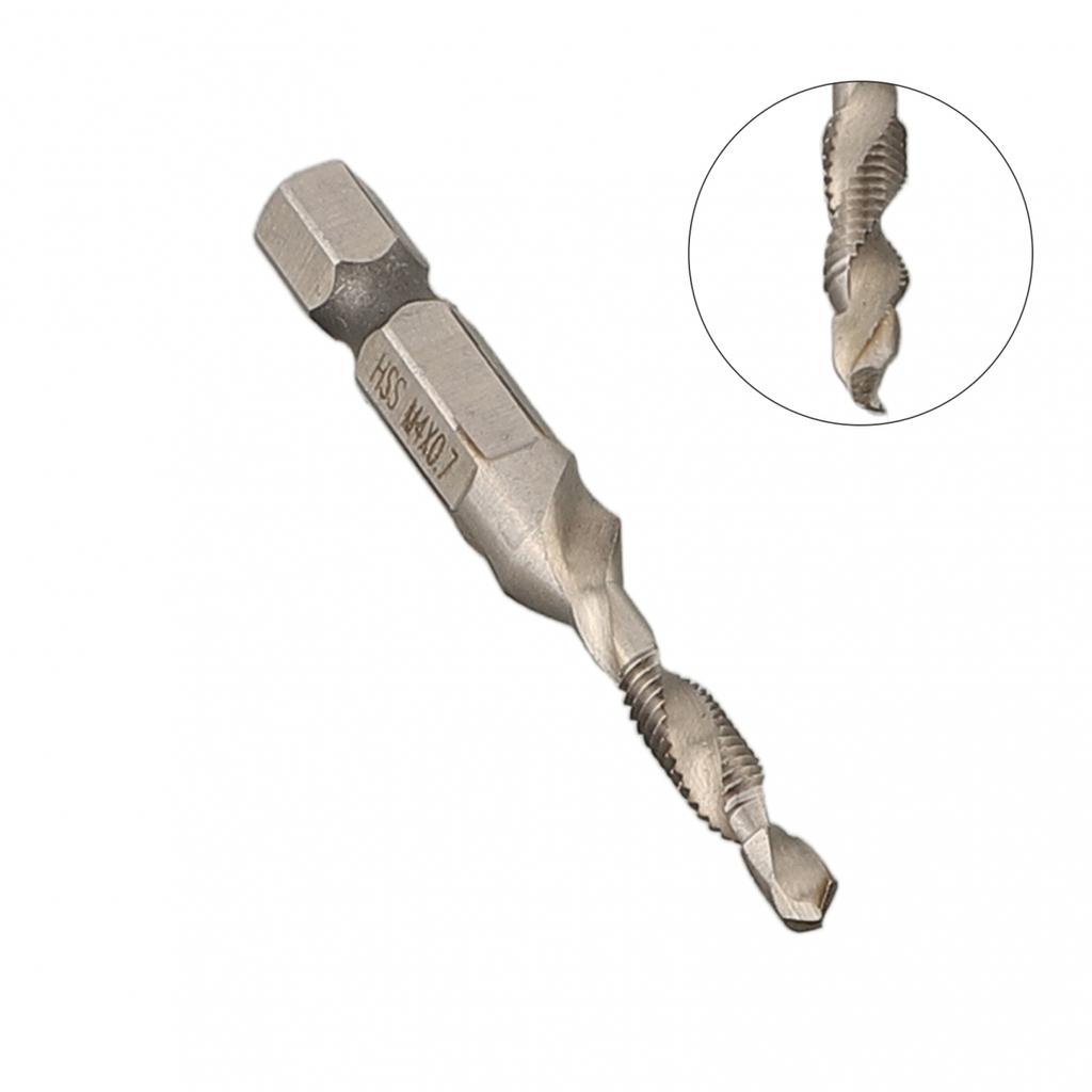 Tap Drill Bits Hex Chuck Tapping Machine M3-M10 Silver