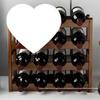 Simple Red Wine Rack Solid Wood Display Stand for Home or Bar Counter