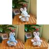 Cute Short Plush Bunny Doll With Fabric Dress For Gift Giving