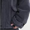 Winter Thick Warm Oversized Dark Grey Sherpa Jacket Men Hood Zip Up Fluffy Loose Casual Faux Lamb Fur Coat