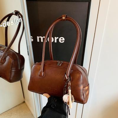 Retro Bag Women'S Large-Capacity Shoulder Pillow Bag Commuter Tote Bag
