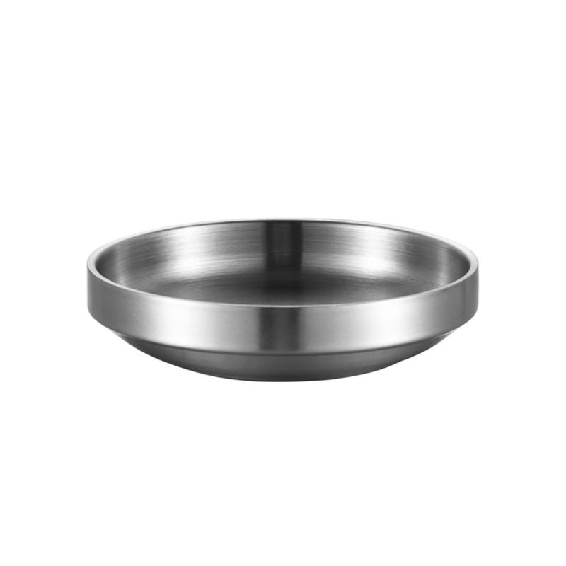 

Multipurpose Stainless Steel Plate Small Dishware For Condiments Snacks And Korean Side Dishes For Home Commercial Use S size