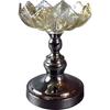 Crystal Candlestick with Chrome Base 15x22 Cm