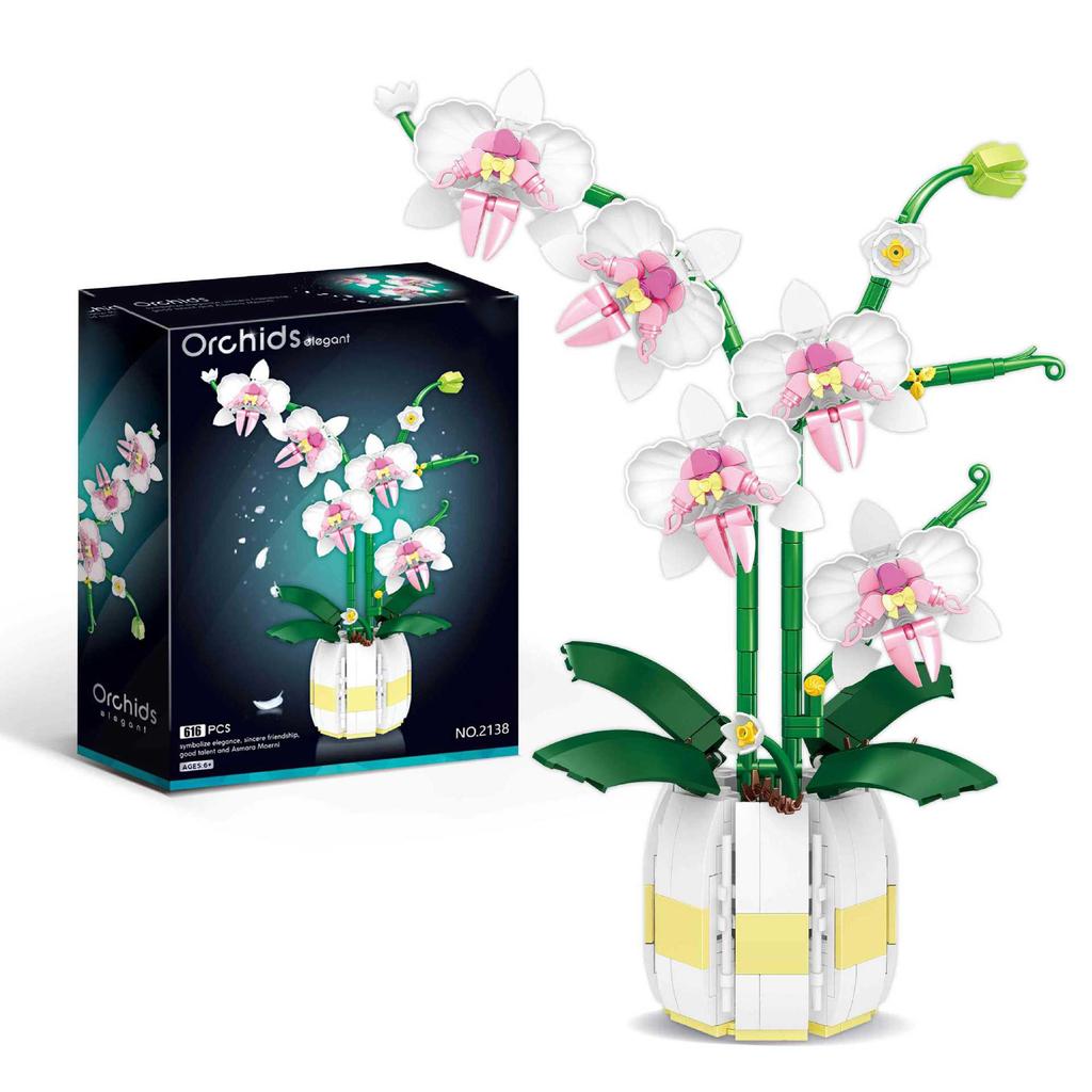 Blumenstrauß Mini Bausteine Konstrukteur Sets Block Modell Puzzle Zusammenbau Steine DIY Heimdekoration Kinderspielzeug Geschenk