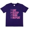 Eat Sleep Ride Repeat Horse Riding Pony Funny Girls Kids T Shirt