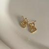 Silver Needle Love Stud Earrings: Elegant, Versatile, and Chic for Commuting Women