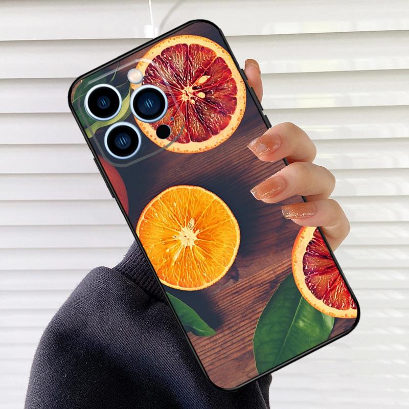 Summer Fruit Orange Phone Case For iPhone 16 15 14 13 11 12 17 Pro Max mini 15 16 Plus 16e 17 Air Cover Fundas