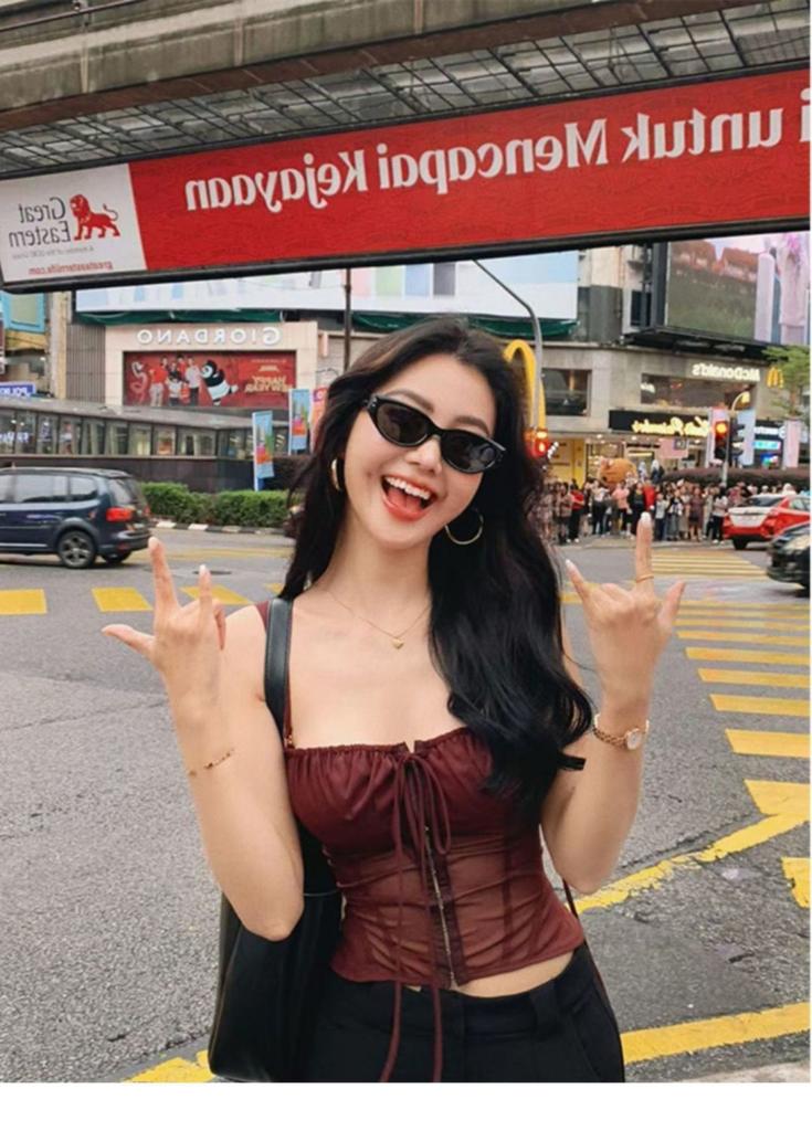 Women Y2K Mesh Corset Tank Top, Black Thin Spaghetti Strap Ruched Bust Sheer Mesh Button Front Slim Cropped Sleeveless Cami Blouse