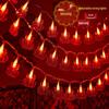 Chinese New Year Fu Character Red LED Lantern String Lights