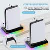 Cooling Stand for PS5/PS5 Slim/PS5 Pro with Headphone Hook and 3-Level Cooling Fan Controller Charging Station Gaming Consoles