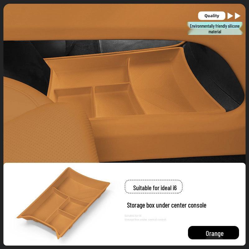 

Silicone Pad for Li Auto i6 Center Console Box: Adds Lower Compartments for Storage & Interior Decor.