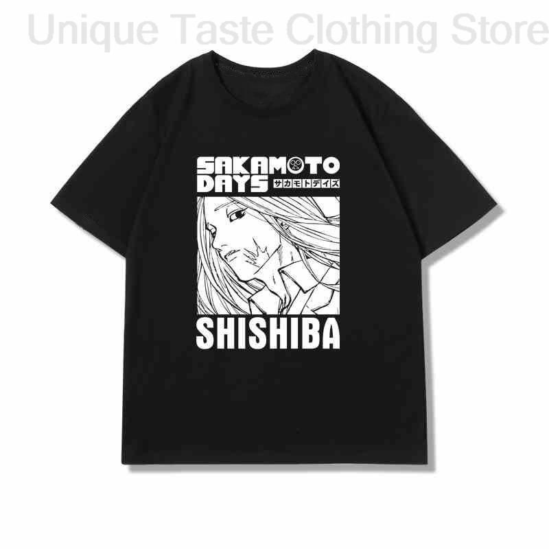 

Anime SAKAMOTO DAYS T Shirt Shishiba Cartoon Fashion Print Tshirt Unisex Women High Quality Summer Cotton Short Sleeve Tee Tops 4XL
