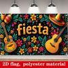 2D Flat Banner, [Colorful Decorations] Vibrant Mexican Carnival Banner - Polyester Party Decoration