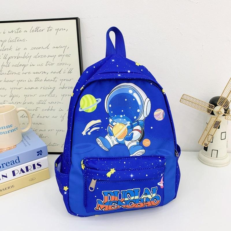 Prints Letters Astronaut Kids Cartoon Backpack Breathable School Bag