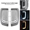 HDBUBALUS Engine Guard Lowers Grills Leg Fairing LED Turn Signal Light Running Light Compatible with Harley Touring Street Glide Road Glide Electra