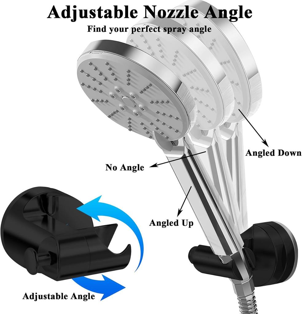 Suction Cup Shower Bracket Punch-free Removable Adjustable Shower Head Bracket Strong Load-bearing Bathroom Shower Base Bracket