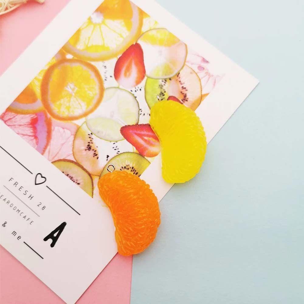One Petal Cartoon Car Decoration Handbag Pendant Orange Keychain Keyring Simulation Fruit Key Chain