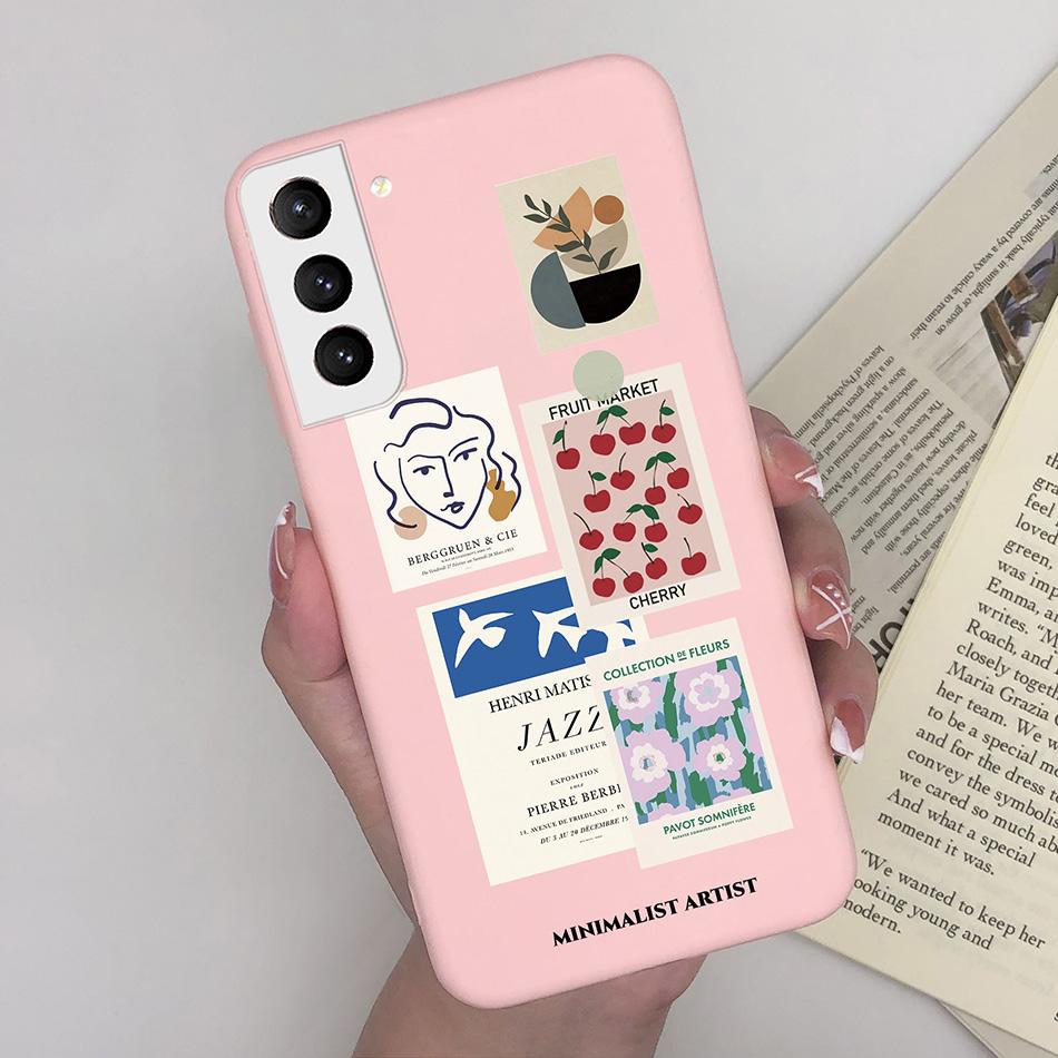 For Samsung Galaxy S21 Plus Ultra FE 5G Case Cute Painted Silicone Soft Protective Phone Cover for SamsungS21 S 21 FE Plus Ultra